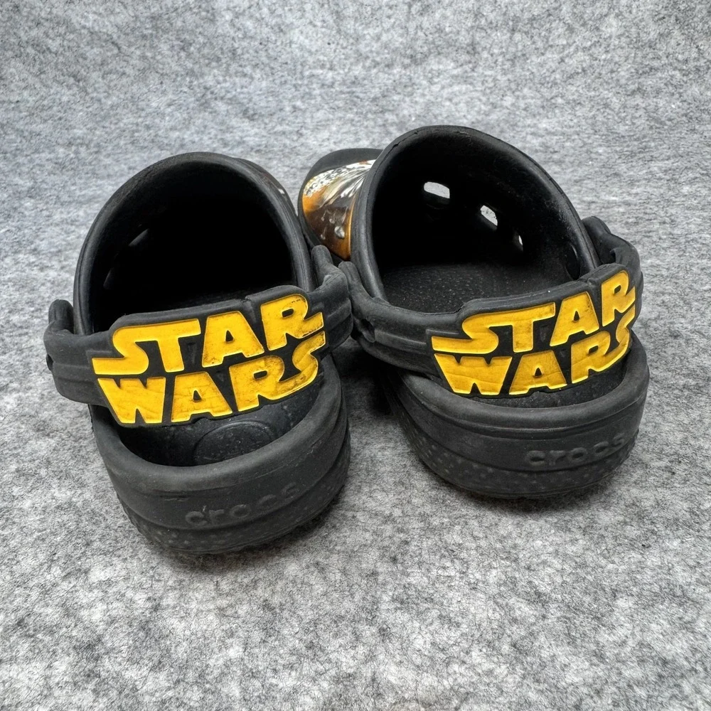Crocs Star Wars Shoes Boys Size 10/11 The Force Awakens Black Clogs Kids Youth